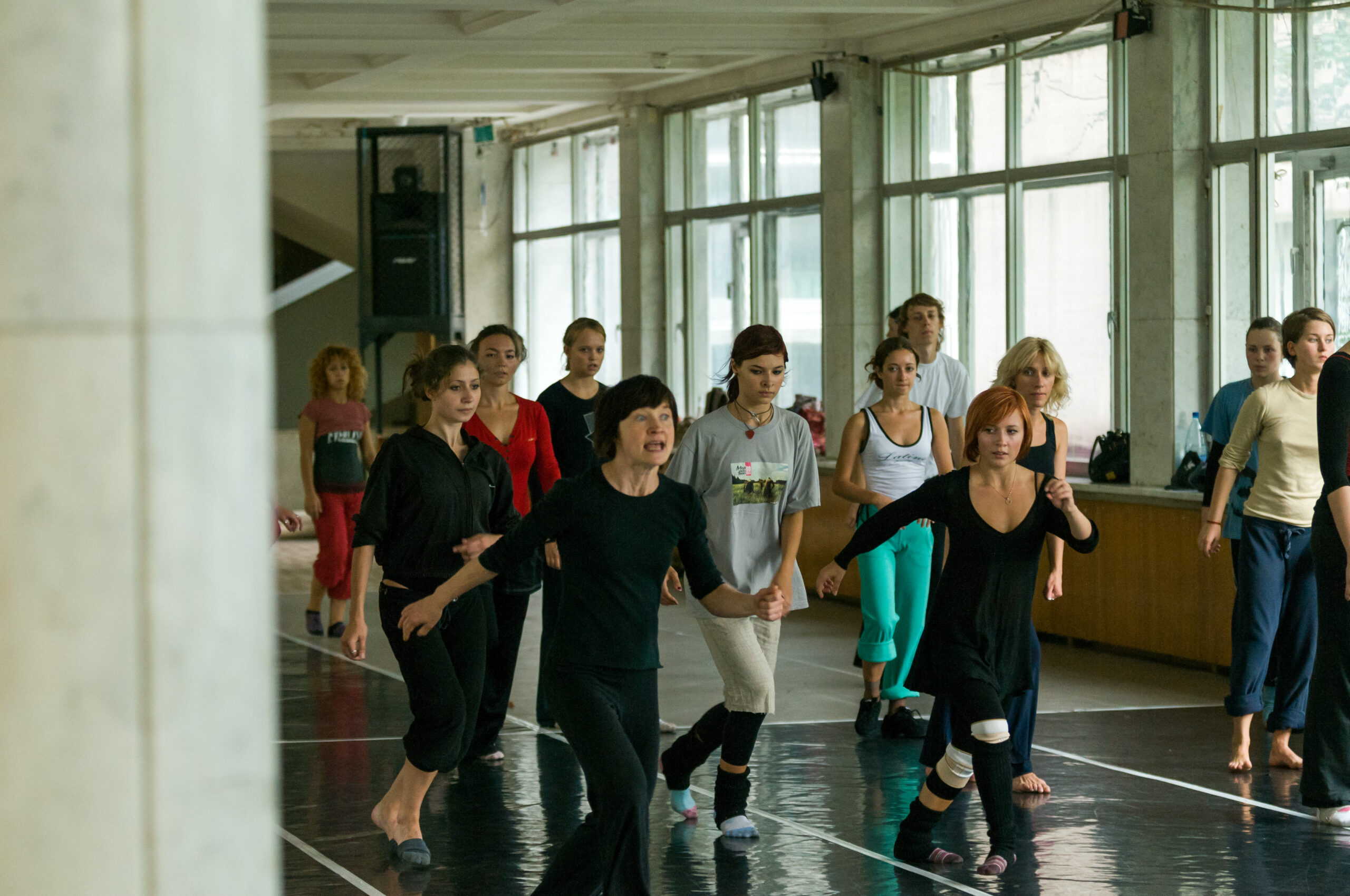 MOSCOW, RUSSIA - August 1, 2008 - Scene of TSEKH International Summer Dance school. Dance teachers from all over the world get to the event to hold classes